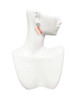 Acrylic Orange "Hello" Name Tag - Filigree Heart Post Earrings