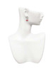 Silver Plated Crystal Red Spinner - Filigree Heart Post Earrings