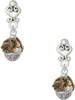 Gold-tone Lizards on Silver Plated Band Spinner - Filigree Heart Post Earrings