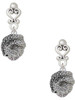 Silver Plated Snake Wrapped Around Spinner - Filigree Heart Post Earrings