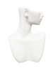 Silver Plated Simple Plain Small Cross - Filigree Heart Post Earrings