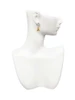 Silver Plated Yellow Ribbon - Filigree Heart Post Earrings