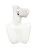 Silver Plated Texas Lone Star Heart - Filigree Heart Post Earrings