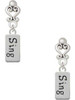 Silver Plated Sing - Filigree Heart Post Earrings