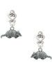 Silver Plated Small Armadillo - Filigree Heart Post Earrings
