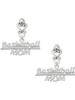 Silver Plated Basketball Mom - Filigree Heart Post Earrings