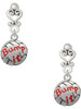 Silver Plated Volleyball - ''Bump It'' - Filigree Heart Post Earrings