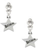 Silver Plated Believe Star - Filigree Heart Post Earrings
