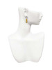 Silver Plated Yellow Paw Flip Flop - Filigree Heart Post Earrings