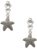 Silver Plated Antiqued Starfish - Filigree Heart Post Earrings