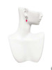 Silver Plated Christmas Lights - Hot Pink Resin - Filigree Heart Post Earrings