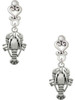 Silver Plated Antiqued Lobster - Filigree Heart Post Earrings