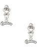Silver Plated Script ''Princess'' - Filigree Heart Post Earrings
