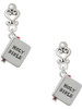 Silver Plated Bible with Cross - Filigree Heart Post Earrings