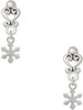 Silver Plated Mini Snowflake - Filigree Heart Post Earrings