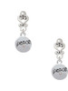 Silver Plated Peace with AB Crystal and Dove - Filigree Heart Post Earrings