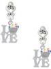 Silver Plated Love with Vanilla Cupcake - Filigree Heart Post Earrings