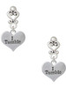 Silver Plated I Tumble Heart - Filigree Heart Post Earrings