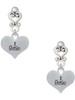 Silver Plated I Base Heart - Filigree Heart Post Earrings