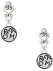 Silver Plated Dream in Circle - Filigree Heart Post Earrings