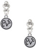 Silver Plated Love in Circle - Filigree Heart Post Earrings