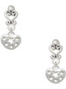 Silver Plated Small Heart with Cut Out Stars - Filigree Heart Post Earrings