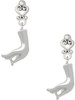 Silver Plated Buddha Hand (Charity & Compassion) - Filigree Heart Post Earrings
