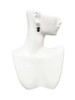 Silver Plated Large Black Resin Skull with AB Crystals - Filigree Heart Post Earrings