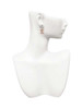 Rose Gold-tone Crystal Initial - X - Filigree Heart Post Earrings