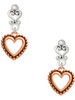 Rose Gold-tone Open Heart - Filigree Heart Post Earrings
