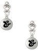 Silver Plated Capital Letter - & - Pebble Disc - Filigree Heart Post Earrings
