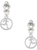 Silver Plated Runner Silhouette in 1/2'' Disc - Filigree Heart Post Earrings