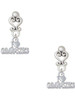 Silver Plated I 'Heart' Gymnastics - Filigree Heart Post Earrings