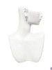 Silver Plated Translucent Hot Pink & Blue Flying Butterfly - Filigree Heart Post Earrings