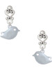 Silver Plated Little Bird - Filigree Heart Post Earrings