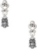 Silver Plated Mini Owl - Filigree Heart Post Earrings