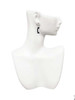 Silver Plated Black Telephone - Filigree Heart Post Earrings