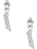 Silver Plated Small Sexy Script - Filigree Heart Post Earrings