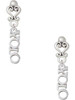 Silver Plated Small YOLO - Filigree Heart Post Earrings