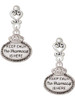 Silver Plated Keep Calm The Pharmacist is Here - Filigree Heart Post Earrings