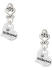 Silver Plated Small Bridesmaid Heart - Filigree Heart Post Earrings