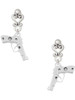 Silver Plated Handgun - Filigree Heart Post Earrings