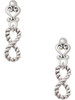 Silver Plated Infinity Rope - Filigree Heart Post Earrings