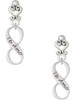 Silver Plated Te Amo Infinity Sign - Filigree Heart Post Earrings