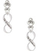 Silver Plated Te Quiero Infinity Sign - Filigree Heart Post Earrings