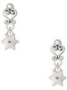 Silver Plated Hexagram Star - Filigree Heart Post Earrings