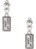 Silver Plated Shut Up Legs - Filigree Heart Post Earrings