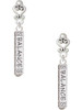 Silver Plated Balance Bar - Filigree Heart Post Earrings