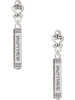 Silver Plated Mother Daughter Friends Forever Bar - Filigree Heart Post Earrings