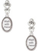 Silver Plated Walk with Jesus Oval - Filigree Heart Post Earrings